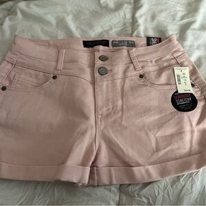 Aeropostale Pink Jean Shorts Cuffed Hem Mid-Rise